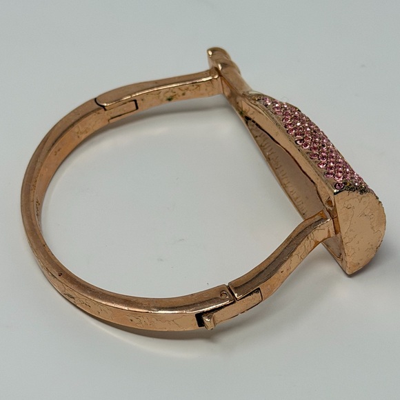 Kate Spade Champagne Bottle Bracelet Dainty Pink Jewelry Bridal Rose Gold Bangle - Picture 6 of 17